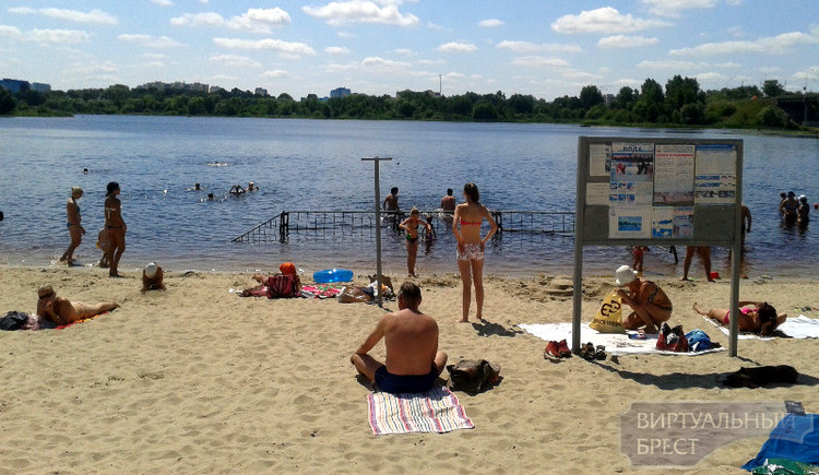 Запрет на купание не останавливает желающих охладиться на пляже "Центральный"