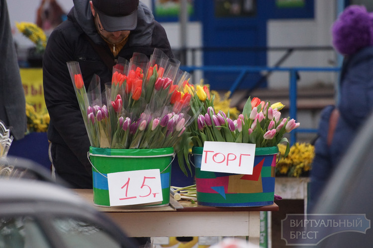 Где в Бресте можно будет купить цветы к 8 Марта?