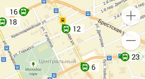 Яндекс.Транспорт приехал в Барановичи и начал показывать маршруты