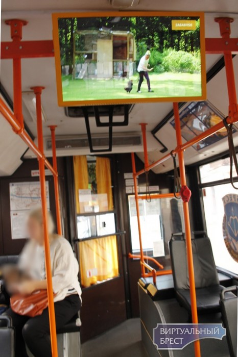 В Брестских троллейбусах появились мониторы информационно-развлекательного характера