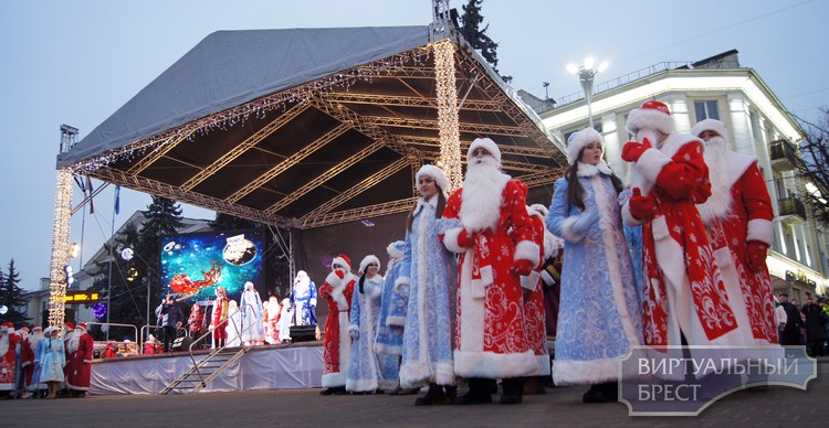 На площади Ленина состоялось открытие главной новогодней ёлки области и города Бреста