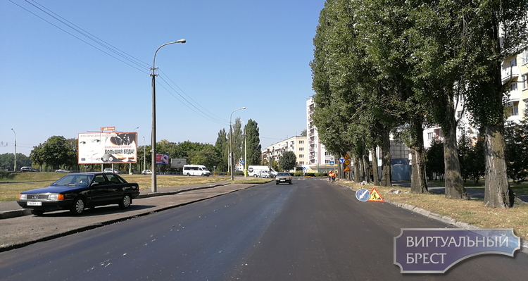 В Бресте ремонтируют улицу Набережную им. Ф.Скорины
