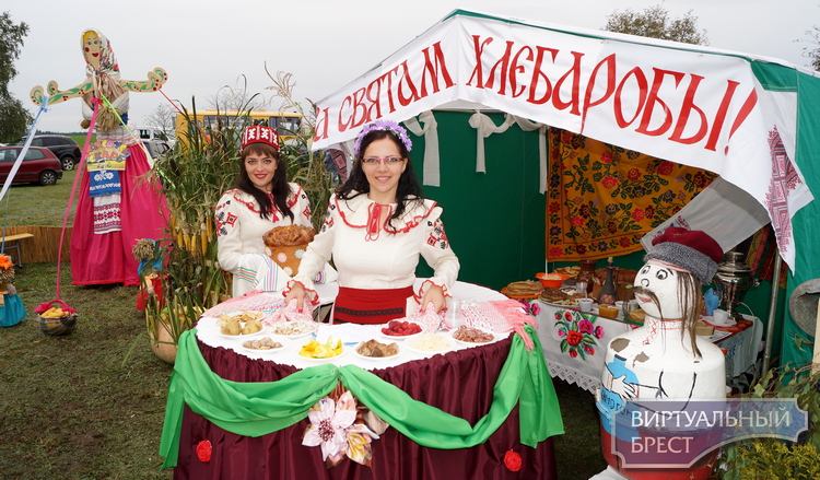 На районных Дожинках-2017 в Беловежском показали парад техники и кормили гостей досыта
