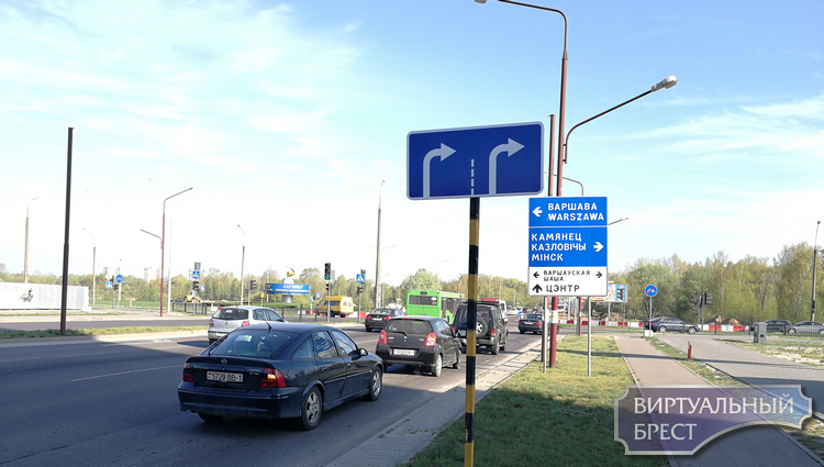 Особенности проезда Варшавского шоссе со стороны Махновича в направлении бульвара