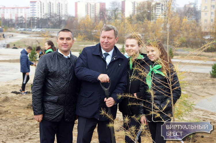 Около 250 деревьев высажено в Бресте во время акции "Зеленое будущее Беларуси"