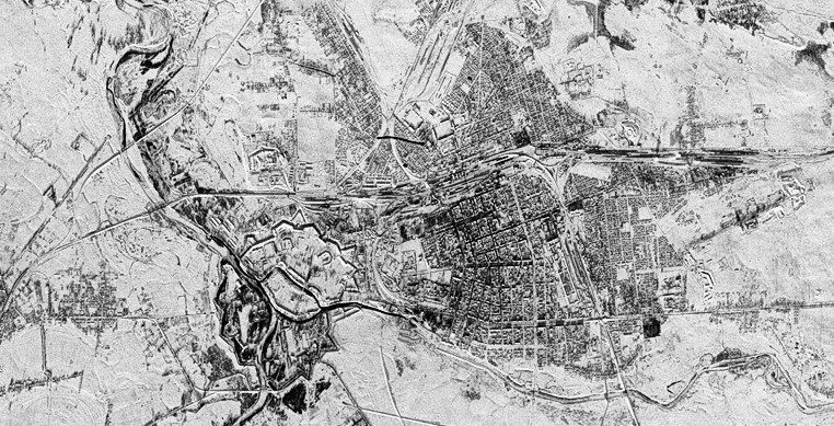 Опубликован снимок Бреста, снятый со спутника KH-7 Gambit (60-е годы)