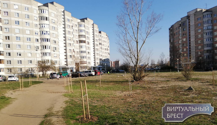 Небольшой сквер и детская площадка появились в микрорайоне Ковалево в Бресте